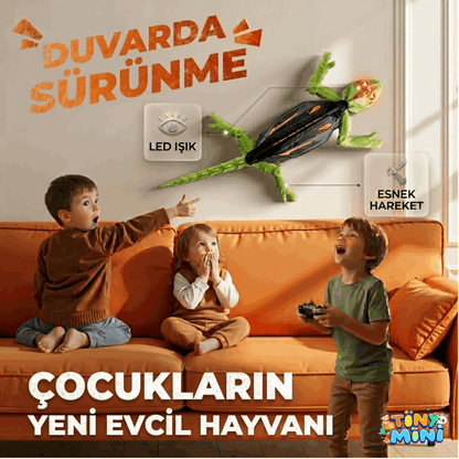 TinyMini™ Uzaktan Kumandalı Duvar ve Tavana Tırmanabilen Kertenkele