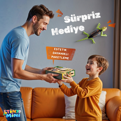 TinyMini™ Uzaktan Kumandalı Duvar ve Tavana Tırmanabilen Kertenkele